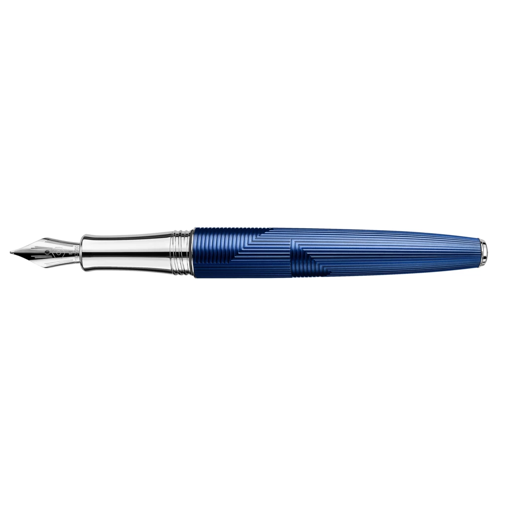 Caran d'Ache Léman Bleu Marin Fountain Pen, rhod.-plated, B