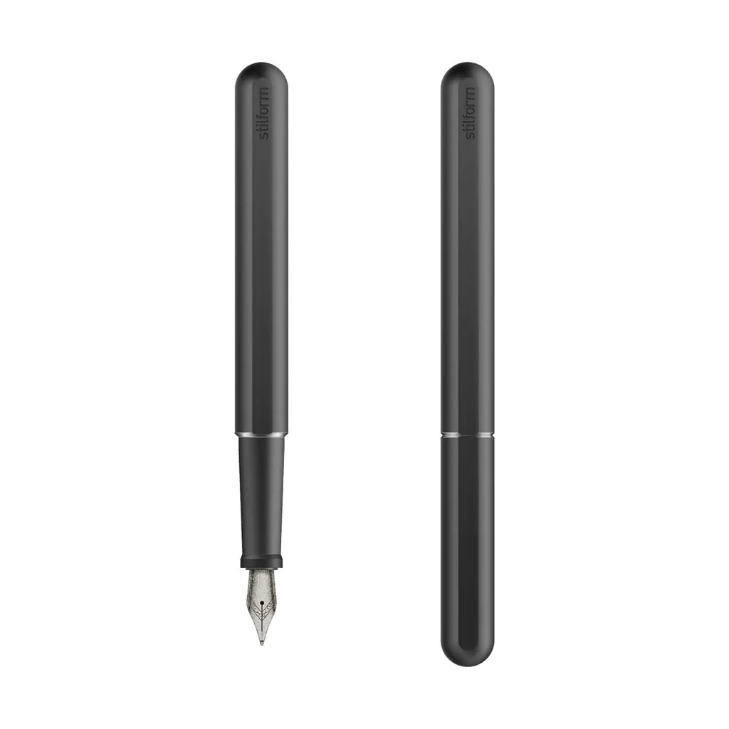 stilform INK Fountain Pen, warp black + nib titanium matt F