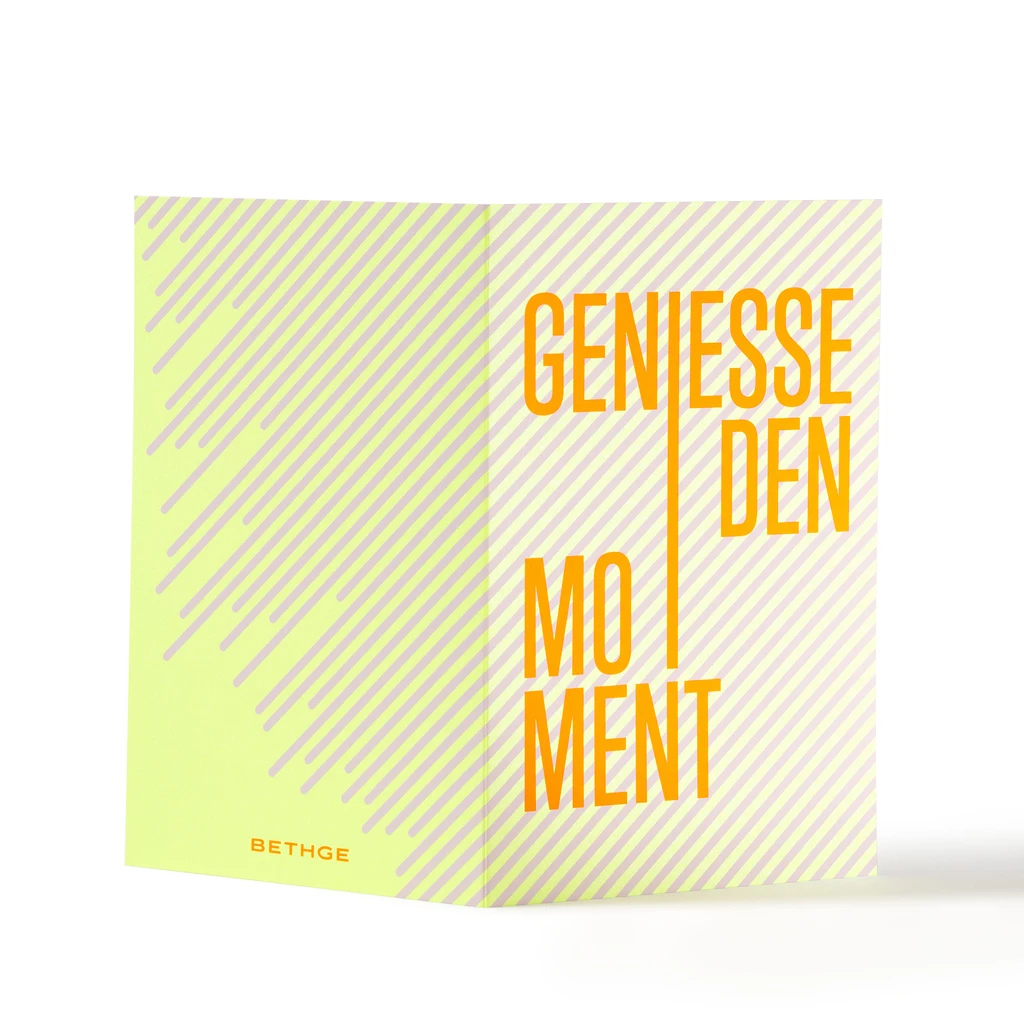 Greeting Card "Genieße den Moment" Lines	 