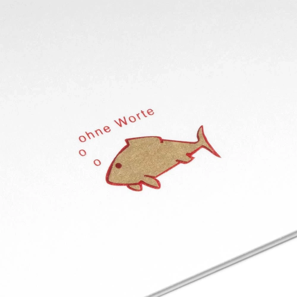 Greeting card fish ohne Worte