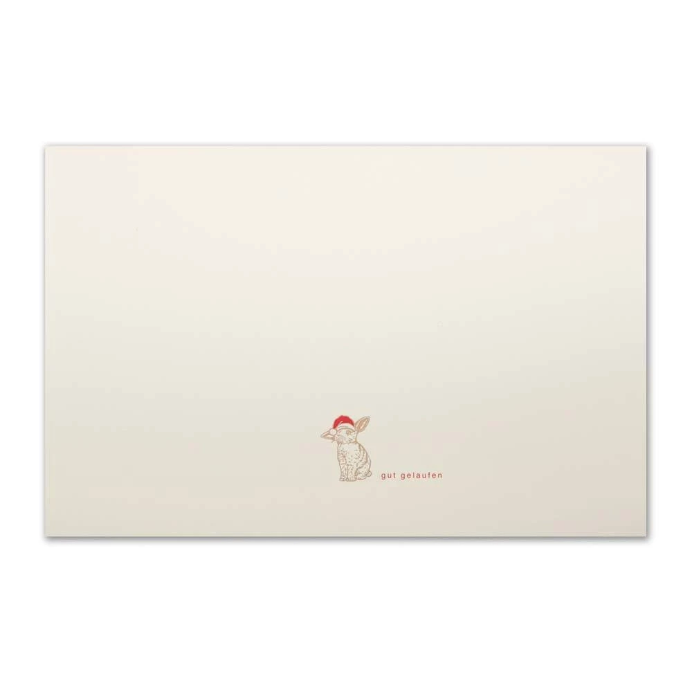 Christmas card santa rabbit gut gelaufen
