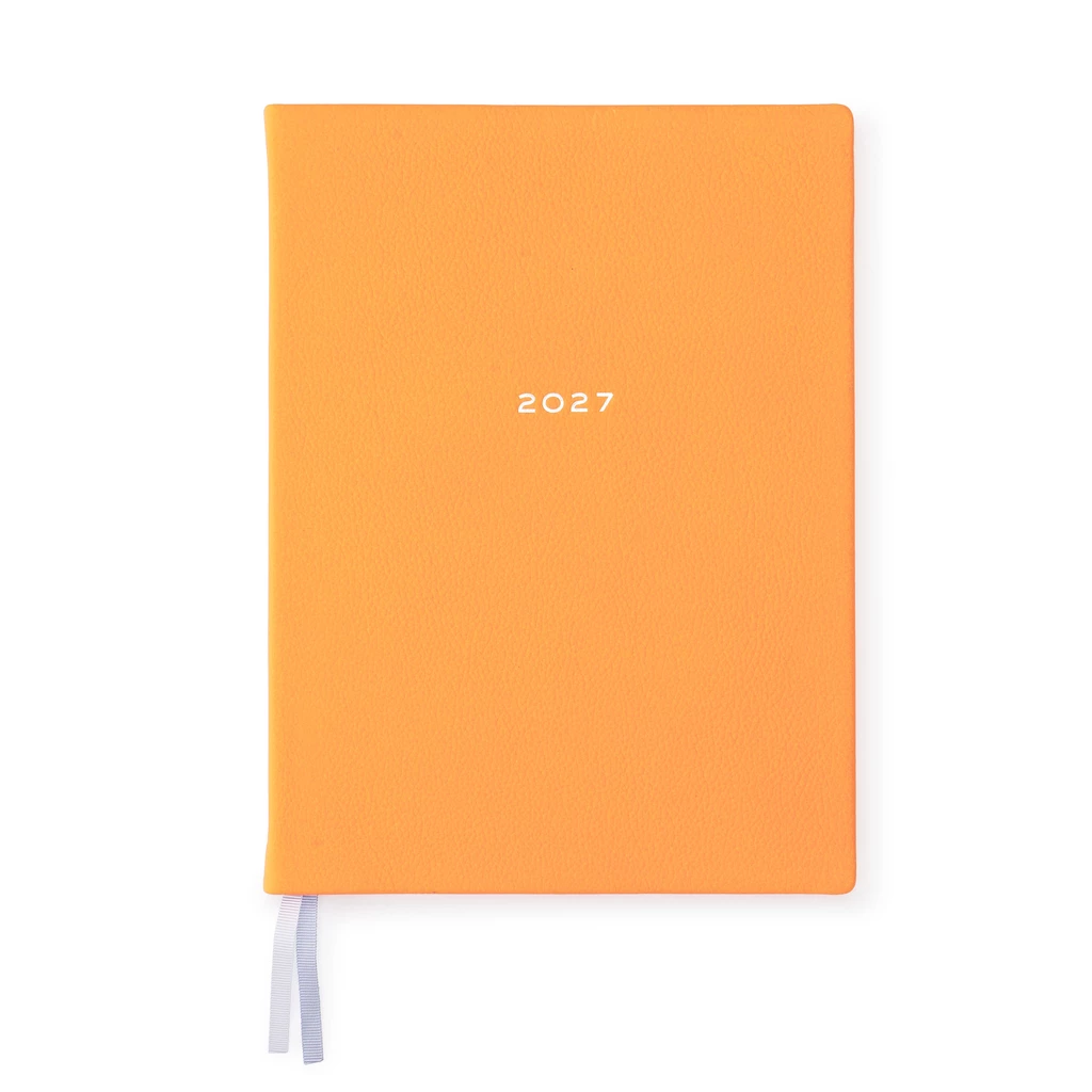 Weekly Planner 2027 Orange Leather