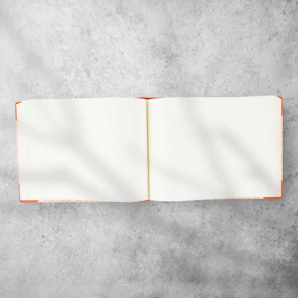 Gästebuch No. 3 Marmoriert Leder Orange