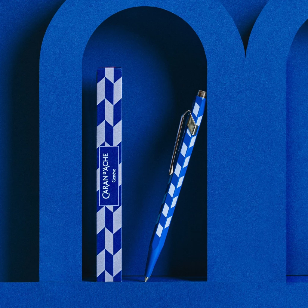 Ballpoint Pen - Blue - Caran d'Ache 849 Mosaic 