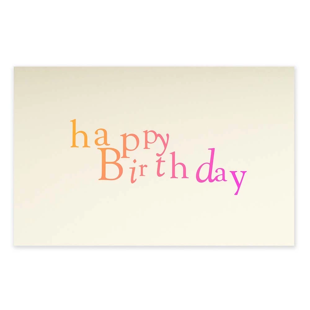 Greeting card happy Birthday Mrs. Eaves orange/pink