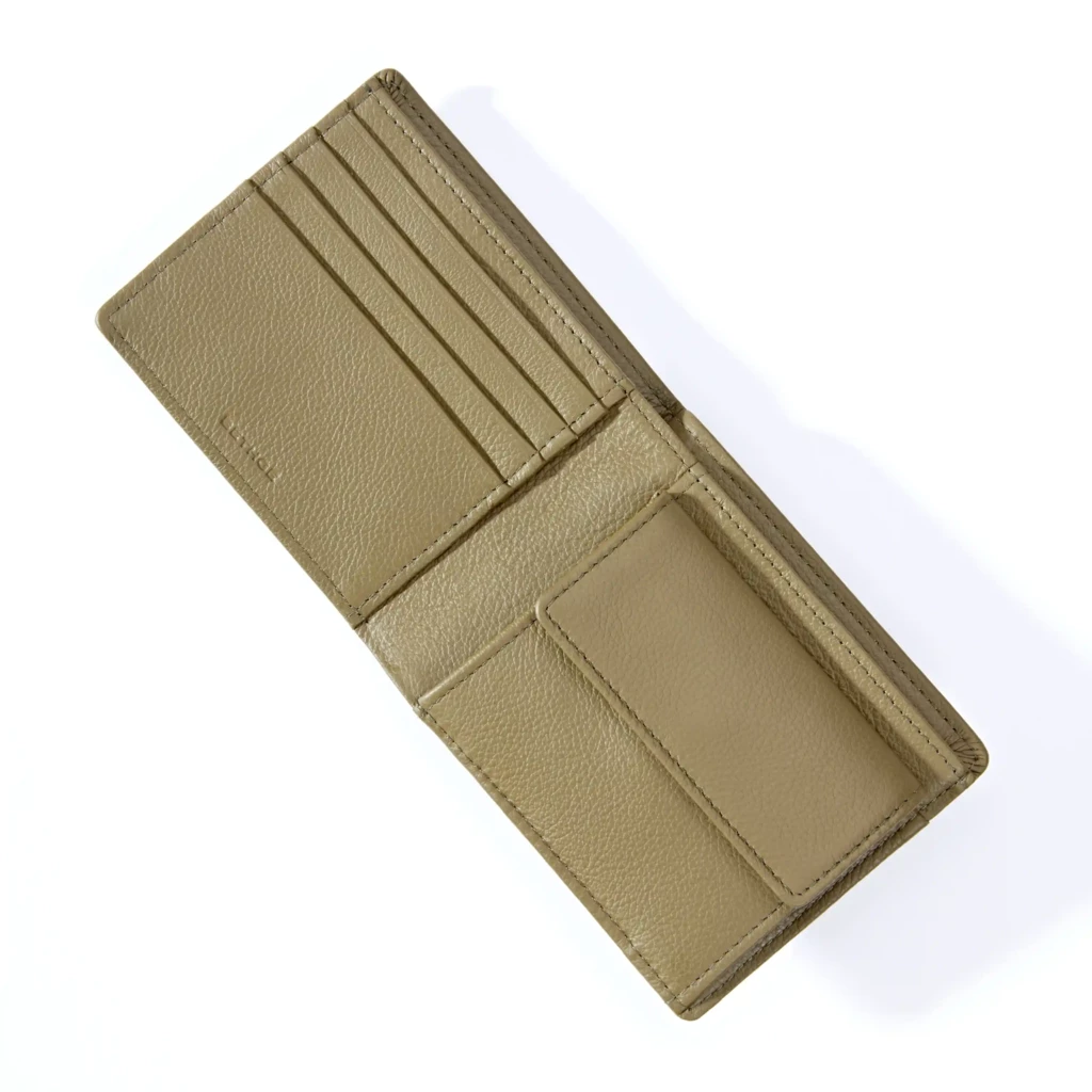 Wallet with Coin Pocket, Koll. 1977, leather, olive green