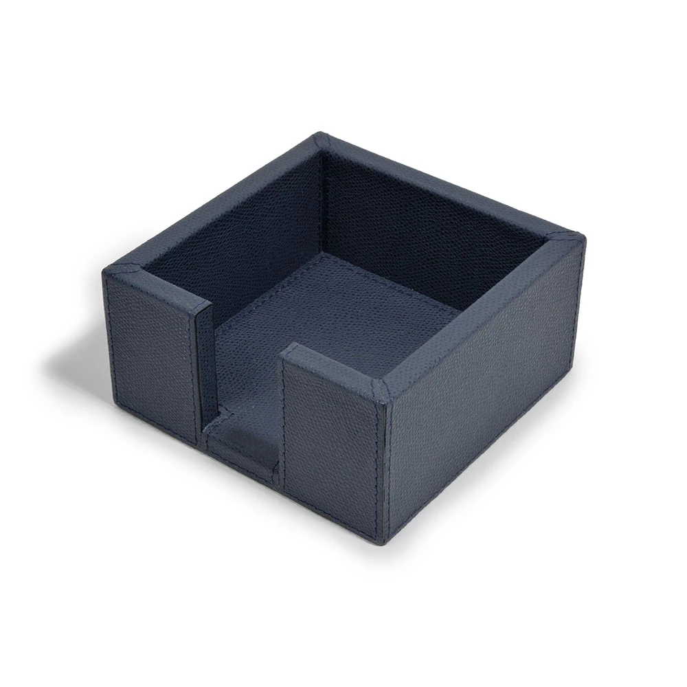 Note Box, leather, square, dark blue