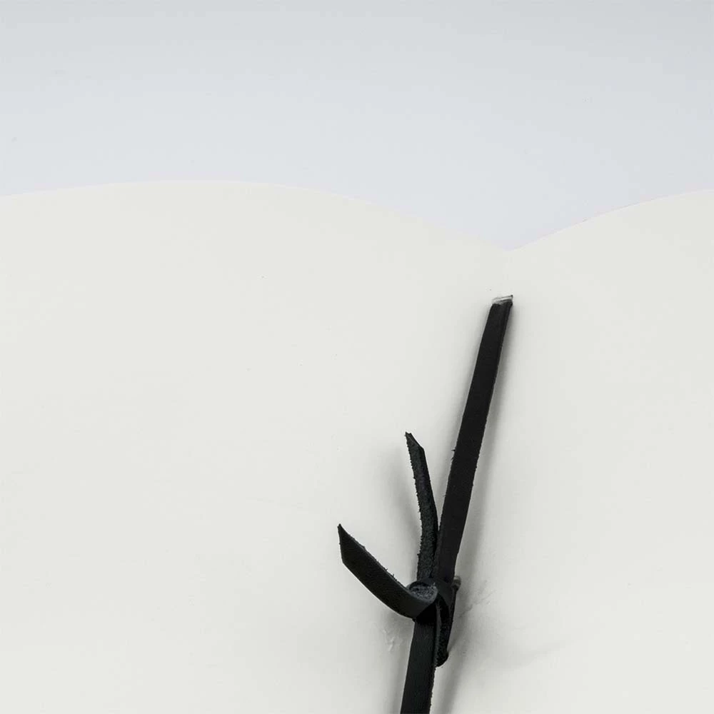 Guest Book, 48 pages, laid paper, leather, A4, black