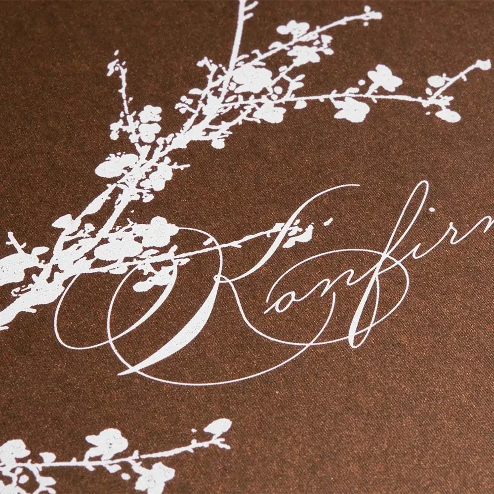 Greeting card cherry blossom confirmation white