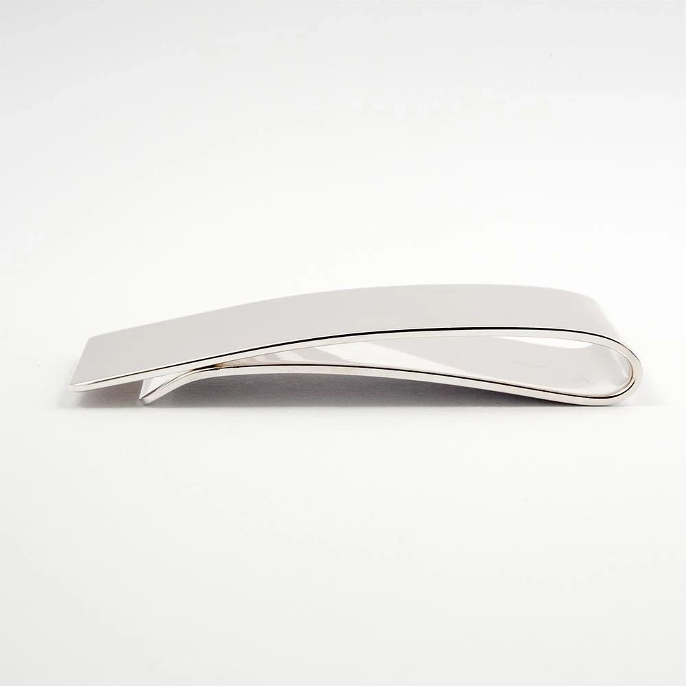 Money clip curved, 925 sterling silver