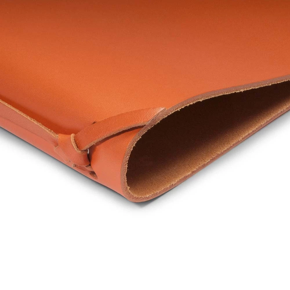 Ring Binder, A5, 4-ring mechanism, leather, orange