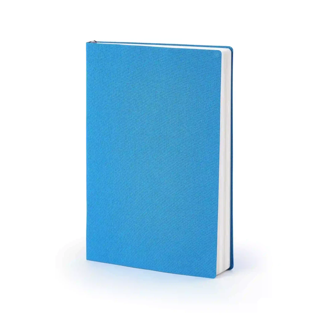 Notebook A5, linen, Turquoise, dotted
