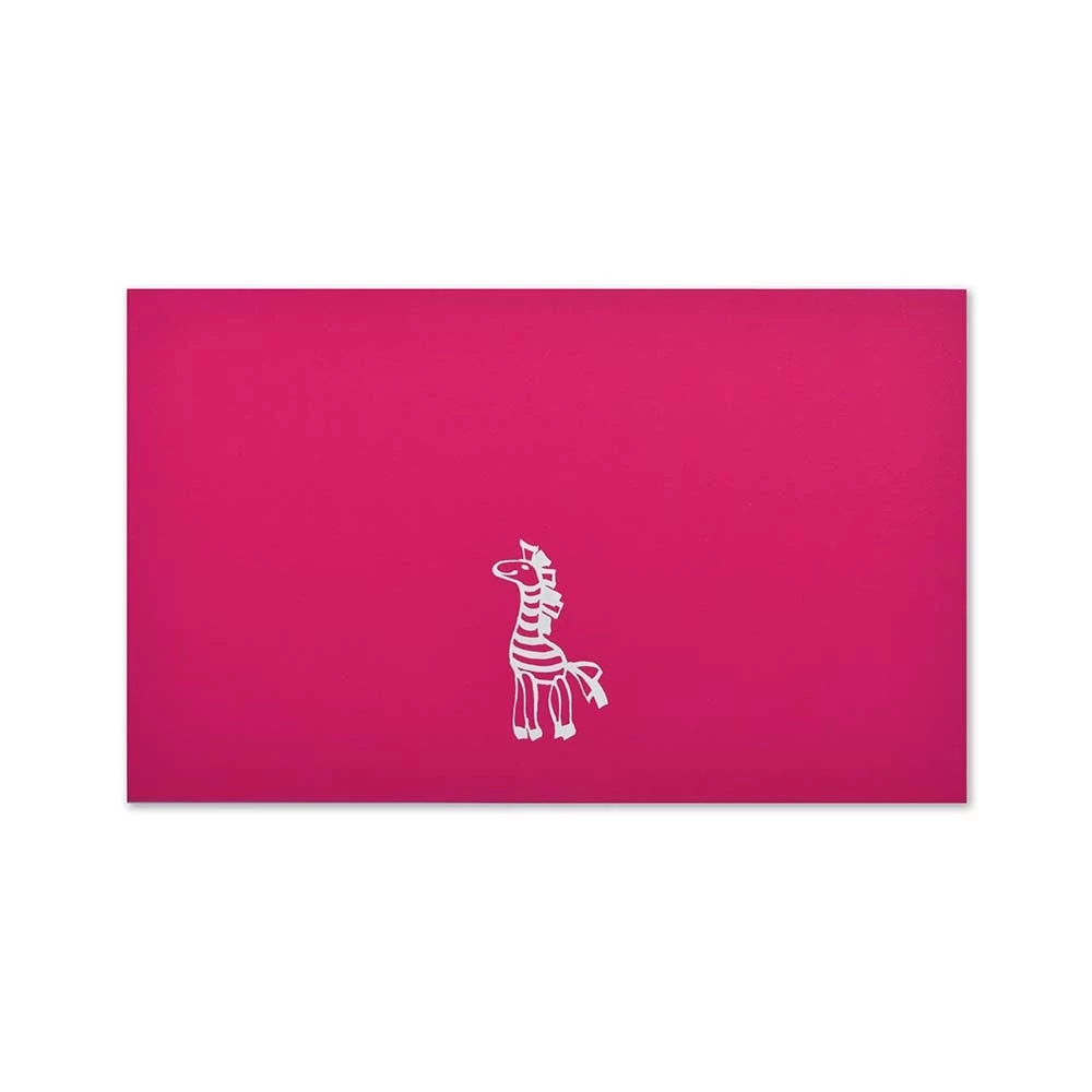 Greeting card zebra pure pink  mini