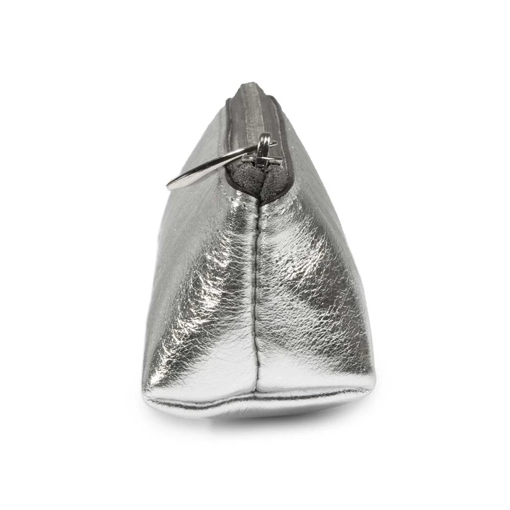 Pencil Case, leather Mos, silver
