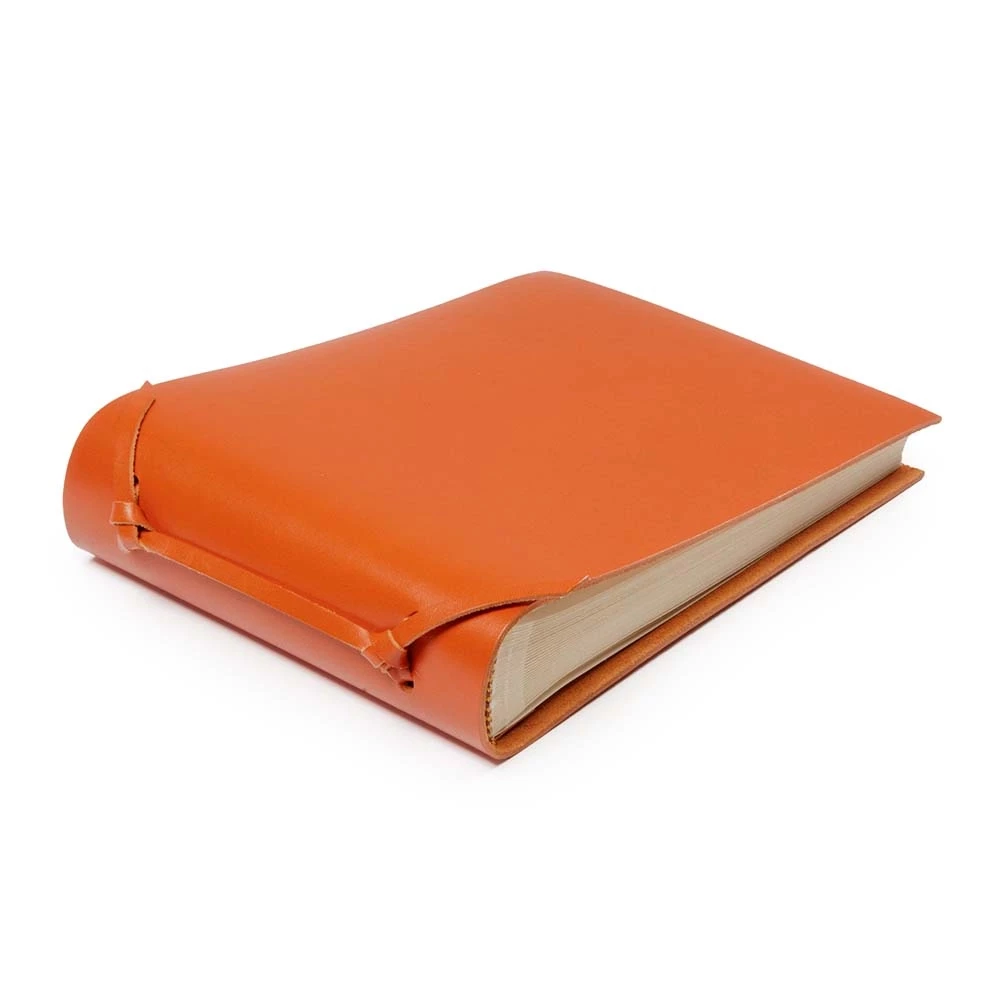 Photo Album, 30 pages, leather, 20.5x15 cm, orange