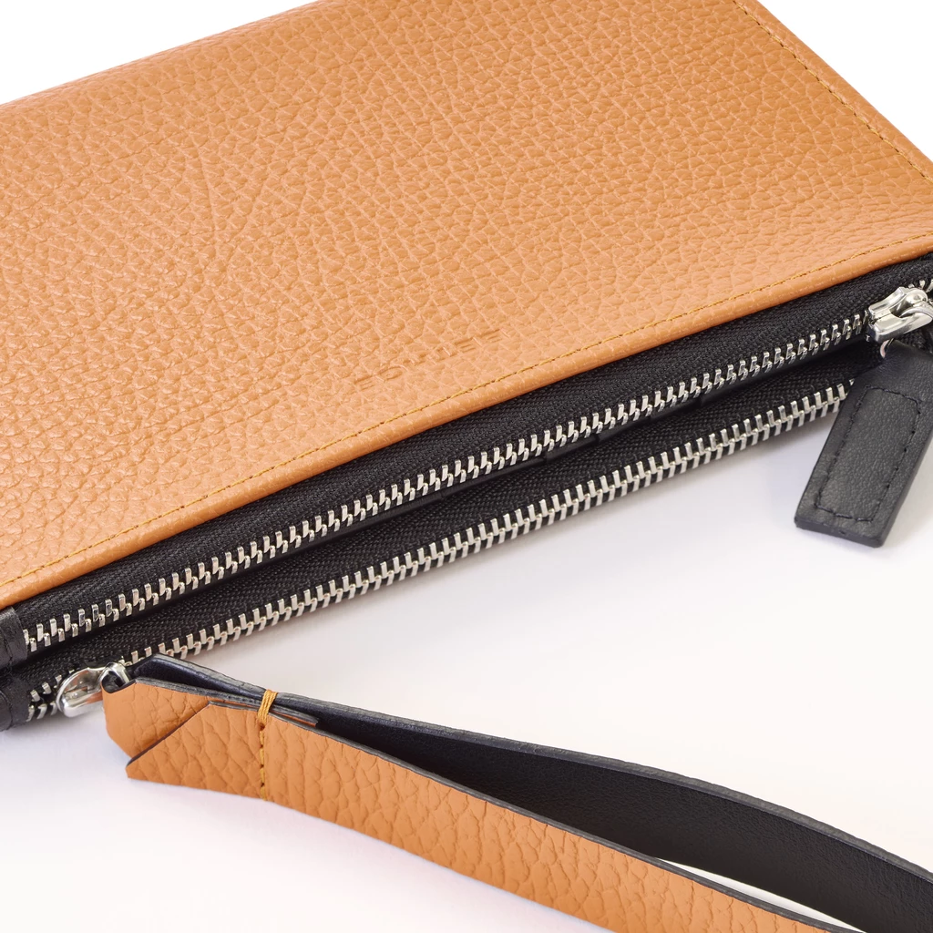  Bethge - Leather Wallet - Double Zip - Adri - Orange