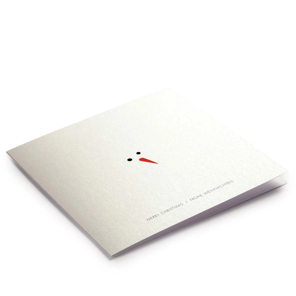 Christmas card snowman incognito pearl
