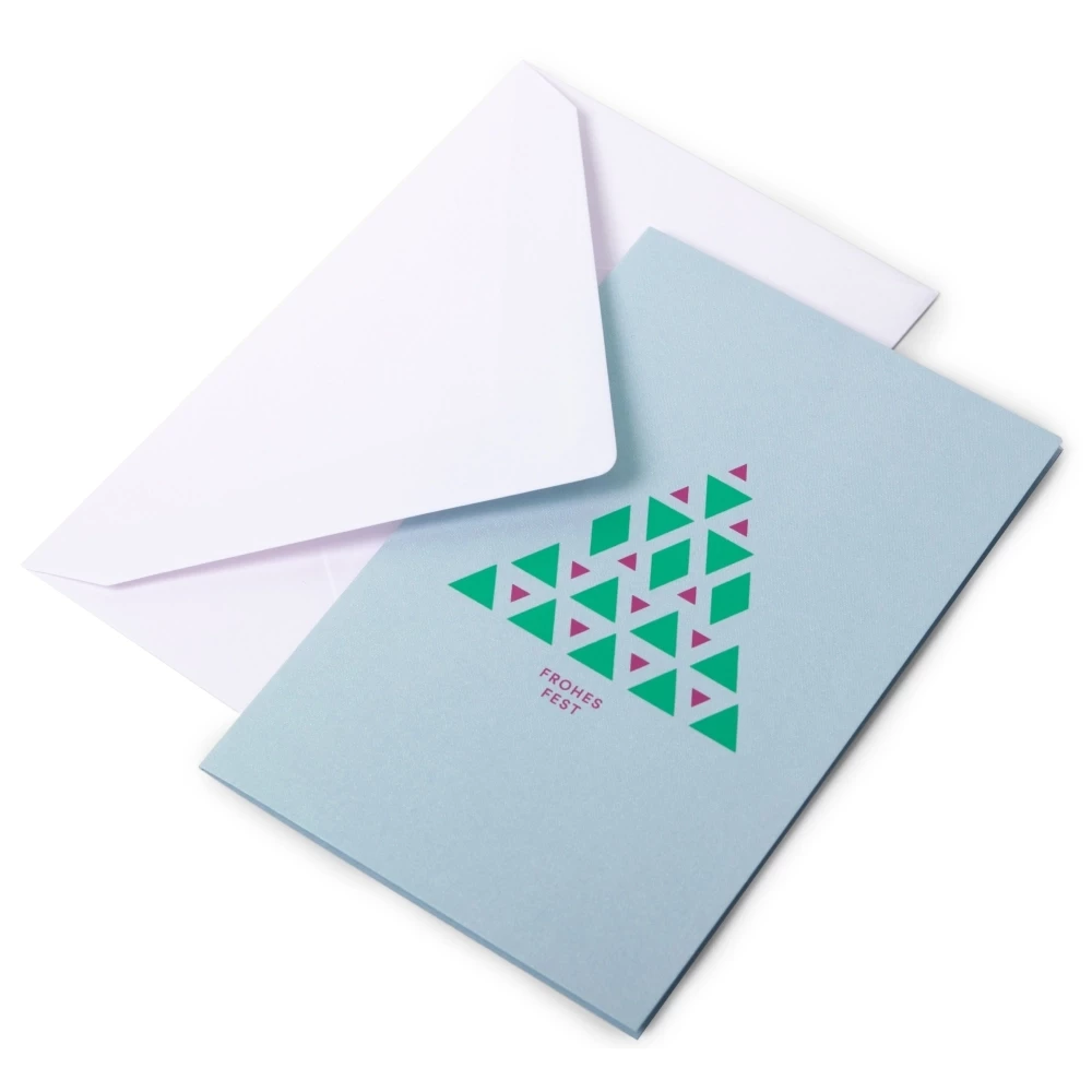 Christmas card it's a tree green/pink