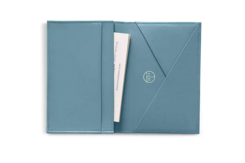 Business Card Caddy PigeonBlue