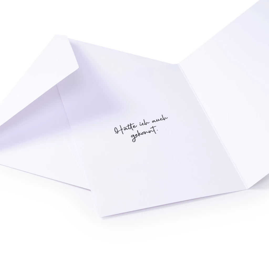 Greeting card “Hätte ich auch gekonnt.” A5 Bäng Xi