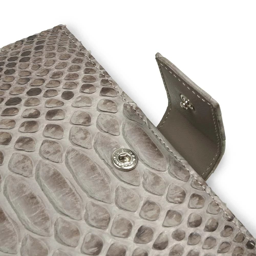 Personal Organiser, python leather, grey