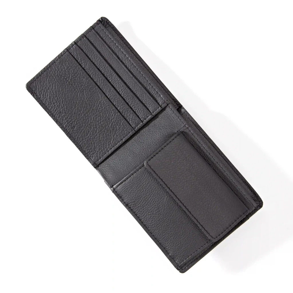 Wallet with Coin Pocket, Kollektion 1977, leather, granite