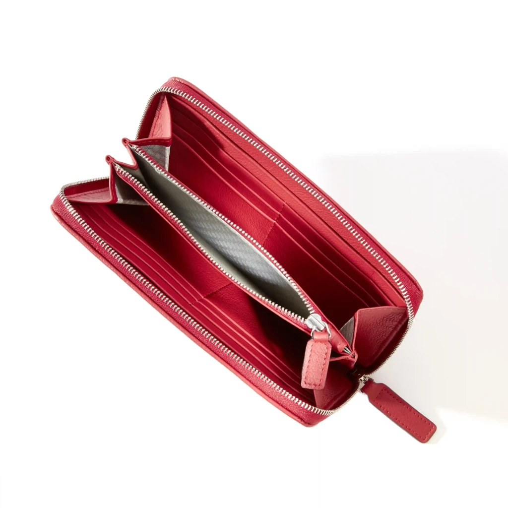 Wallet with Coin Pocket, Kollektion 1977, leather, red