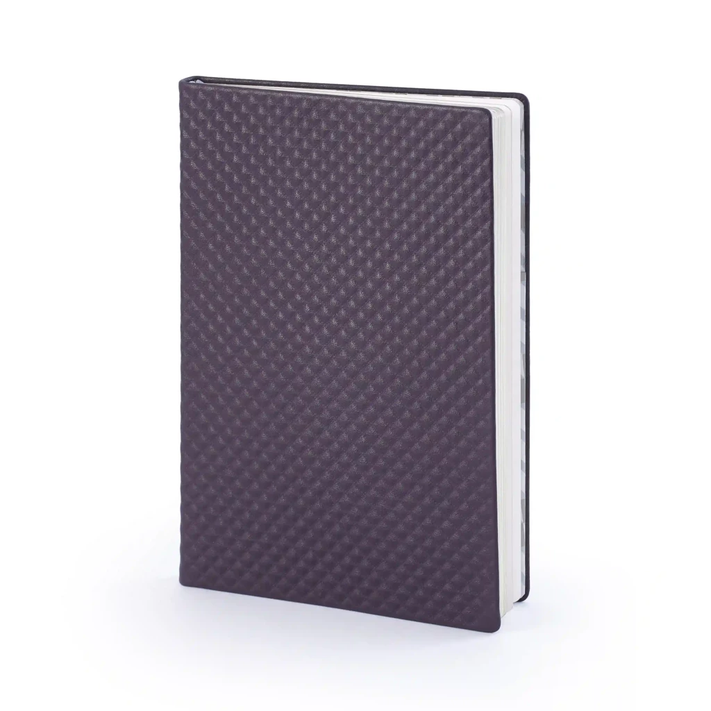 Notebook A5, leather, Violet, blank