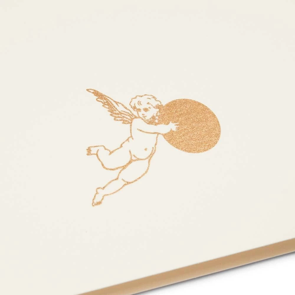 Christmas card gold angel