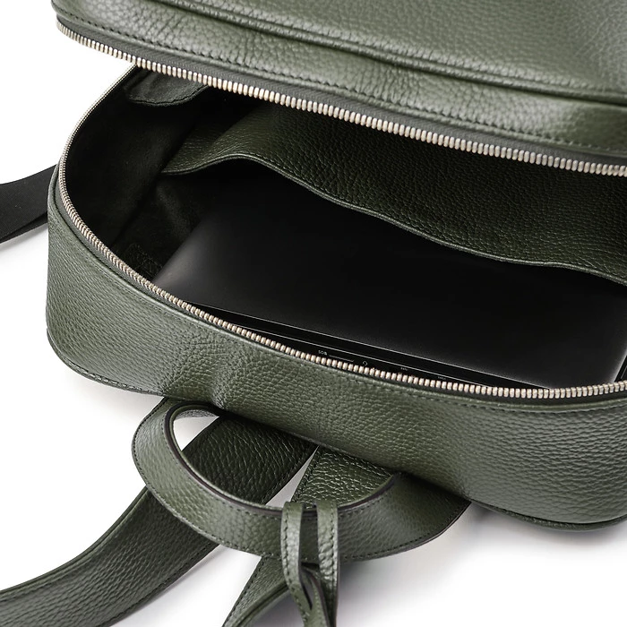Adri Leather Backpack – Loden Green