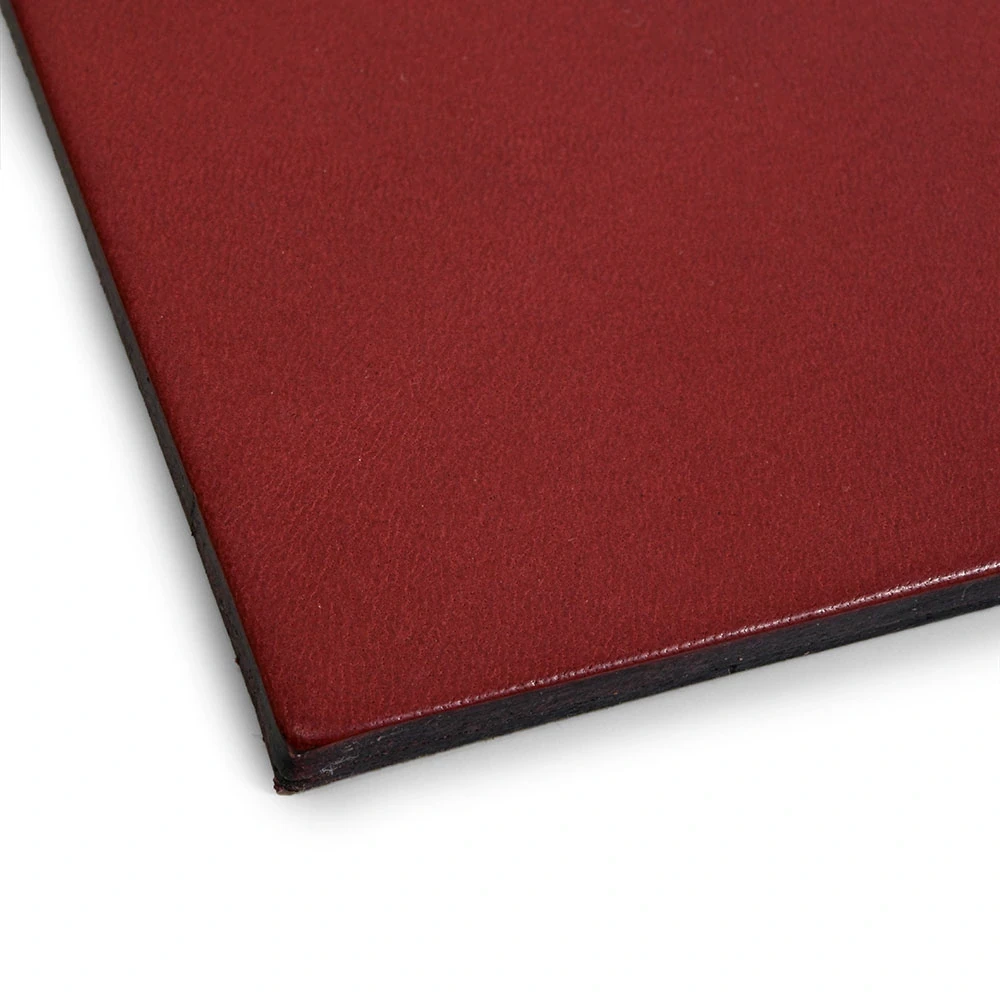 Mouse pad, leather, 28.0 x 25.0 cm, red