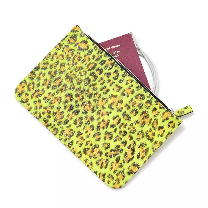 Zip Pouch – Neon Leopard Leather