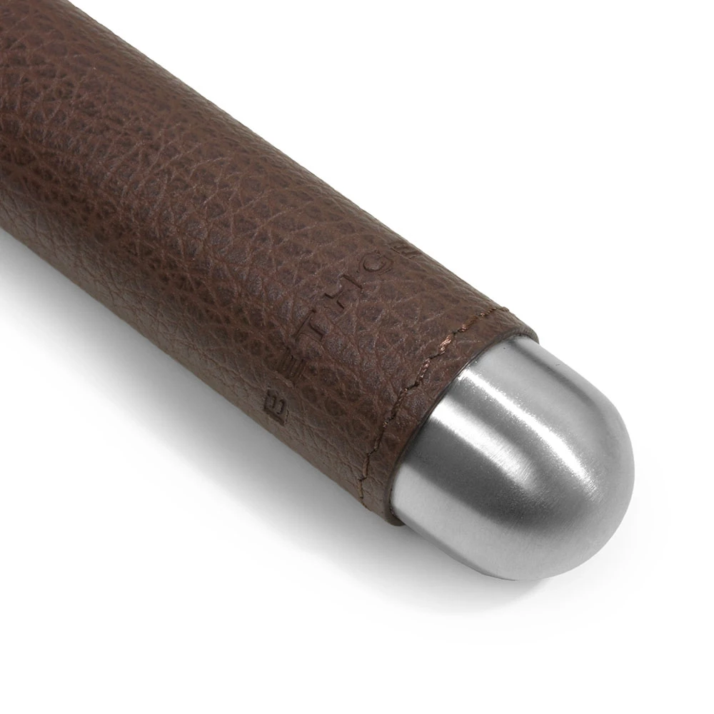 Pocket Cigar Case, deerskin-embossed leather, mocca