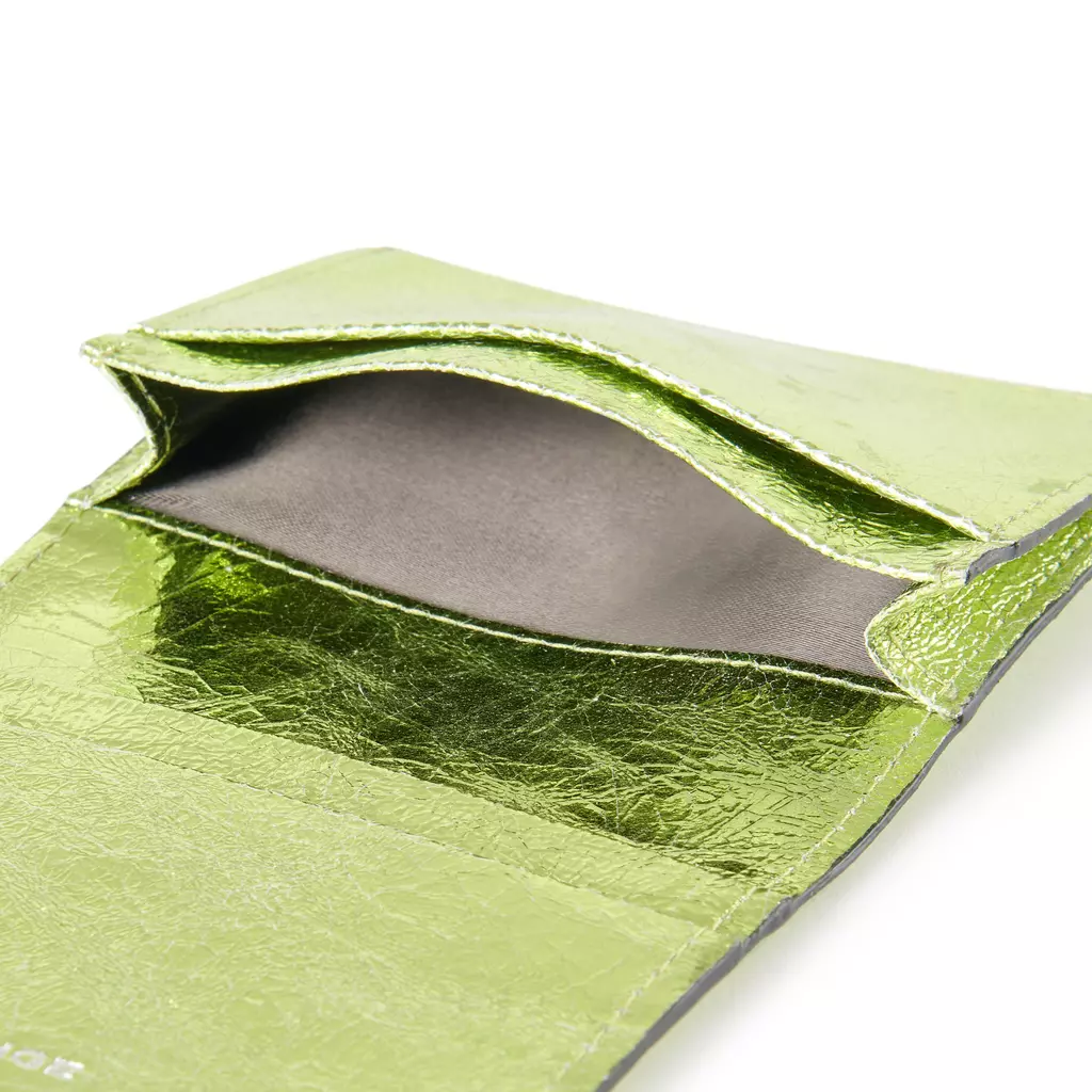 Folded Leather Card Holder – 3 Card Slots, Aurora