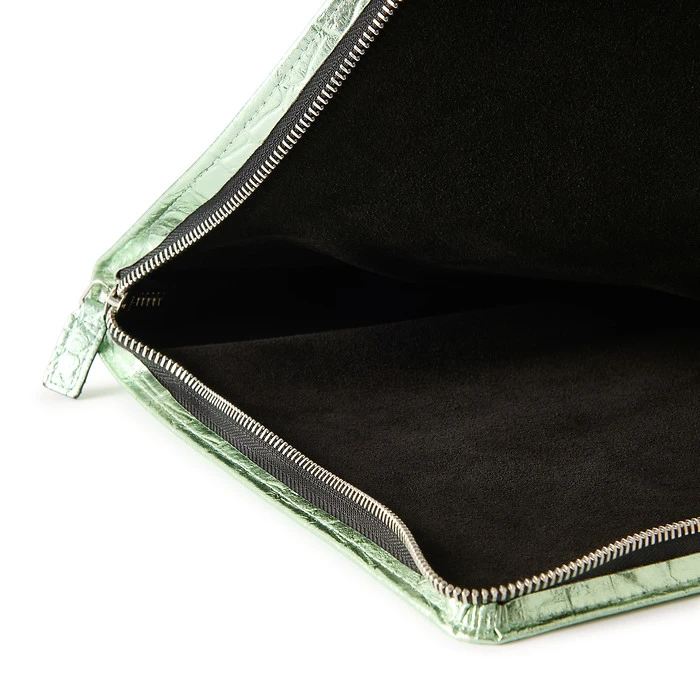 Leather Laptop Sleeve – Wild Mint