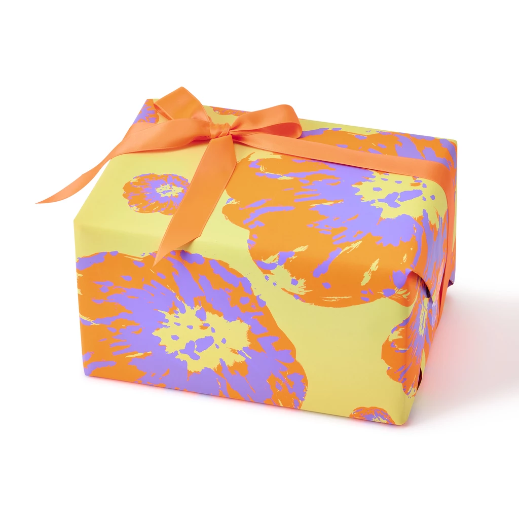 Wrapping paper Poppy orange/violet/beige, 3 sheets