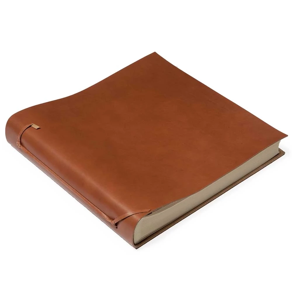 Photo Album, 50 pages, leather, 35x35 cm, tan