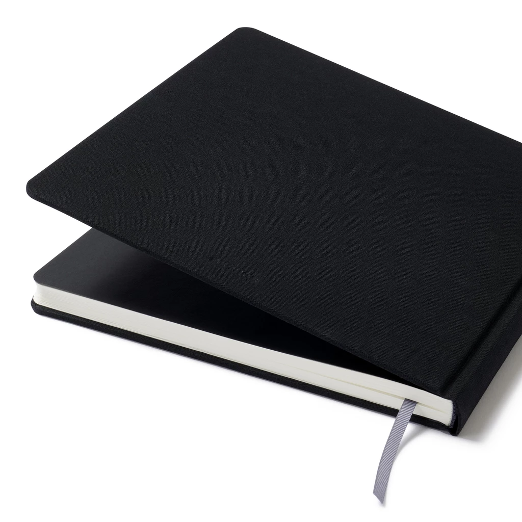 Guest Book 180 pages black linen 