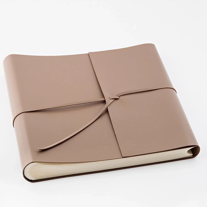 Photo Album, 50 pages, leather cover, 33x33 cm, latte
