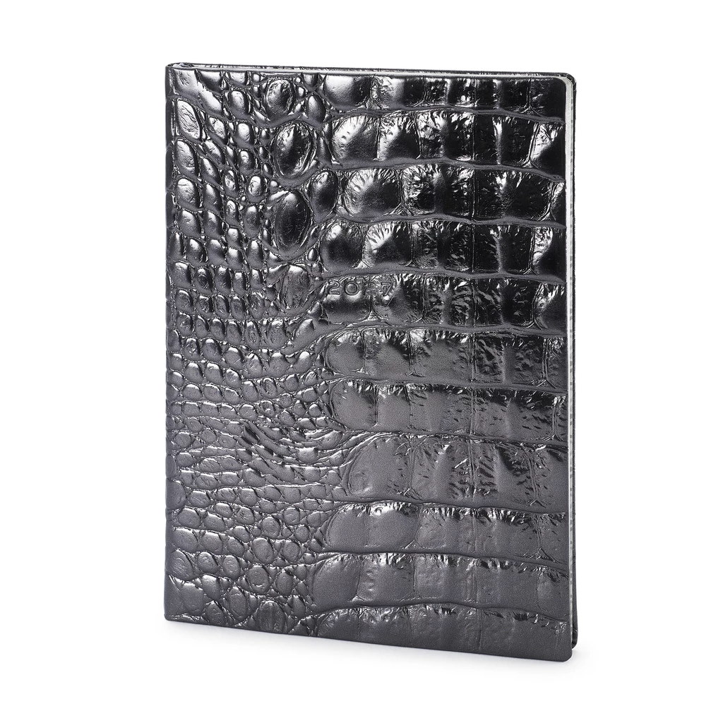 Weekly Planner 2027 Wild Black Leather