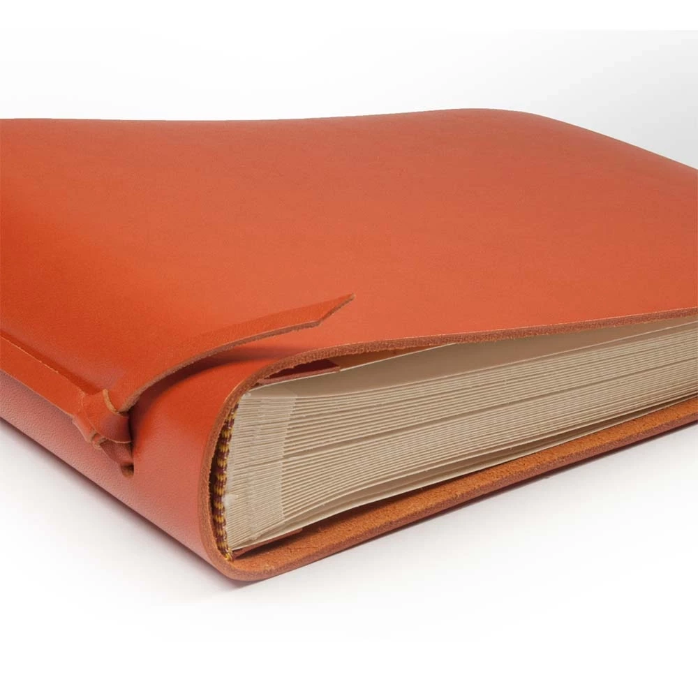 Photo Album, 30 pages, leather, 20.5x15 cm, orange