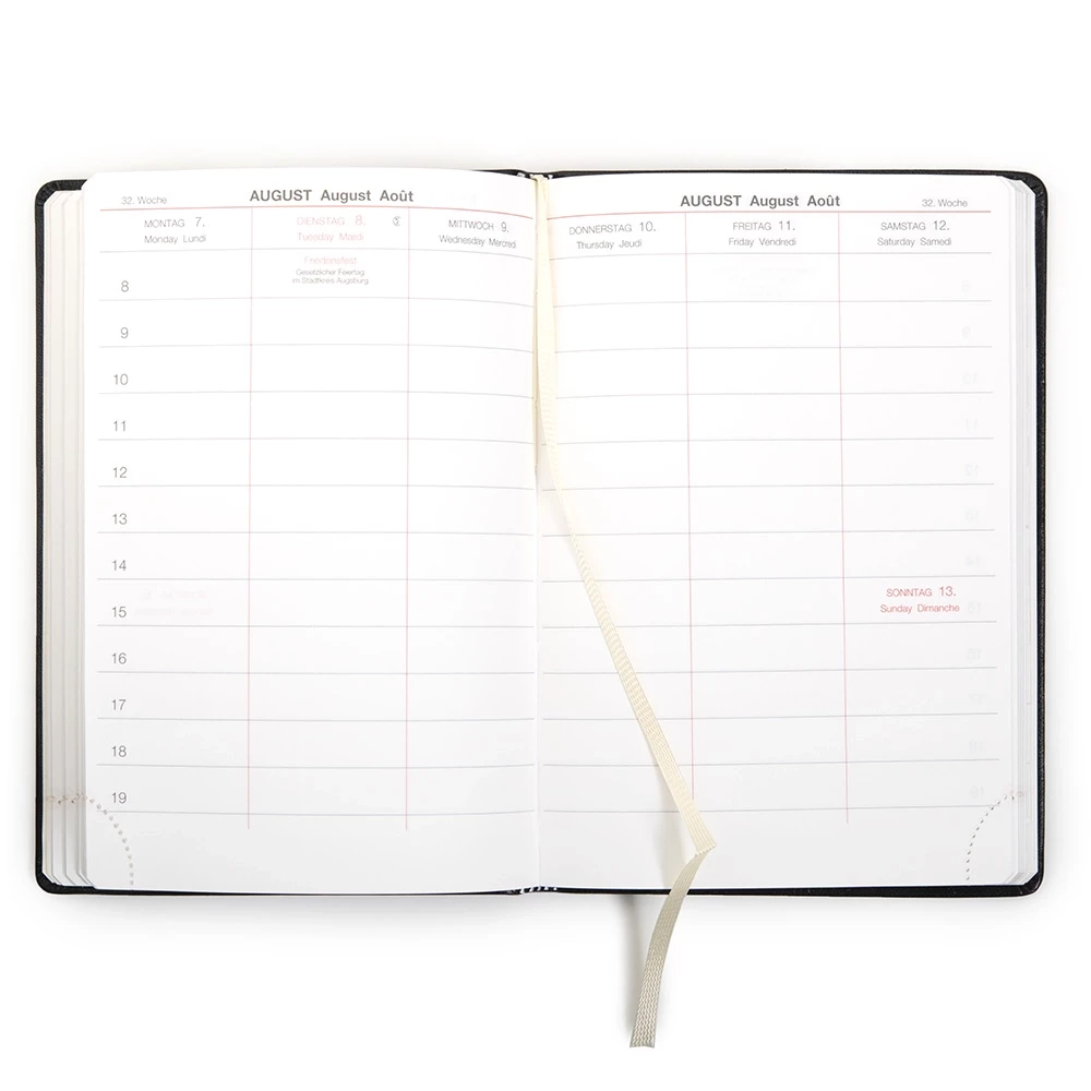Edition 16 weekly calendar 2026 Verona black Luxury Gold