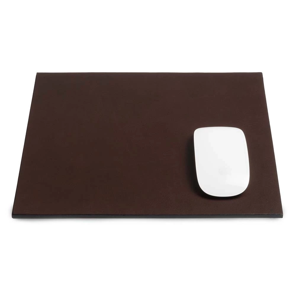 Mouse Mat, leather, 28 x 25 cm, dark brown
