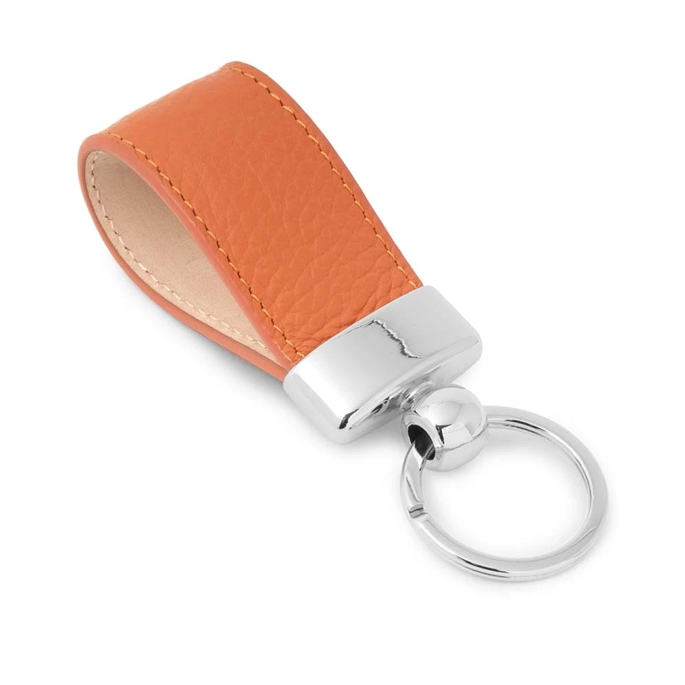 Key Ring Adri, leather, orange