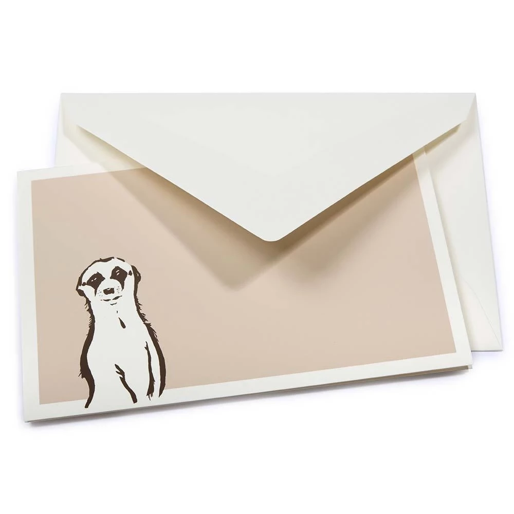 Meerkat Greeting Card – Smooth Ivory