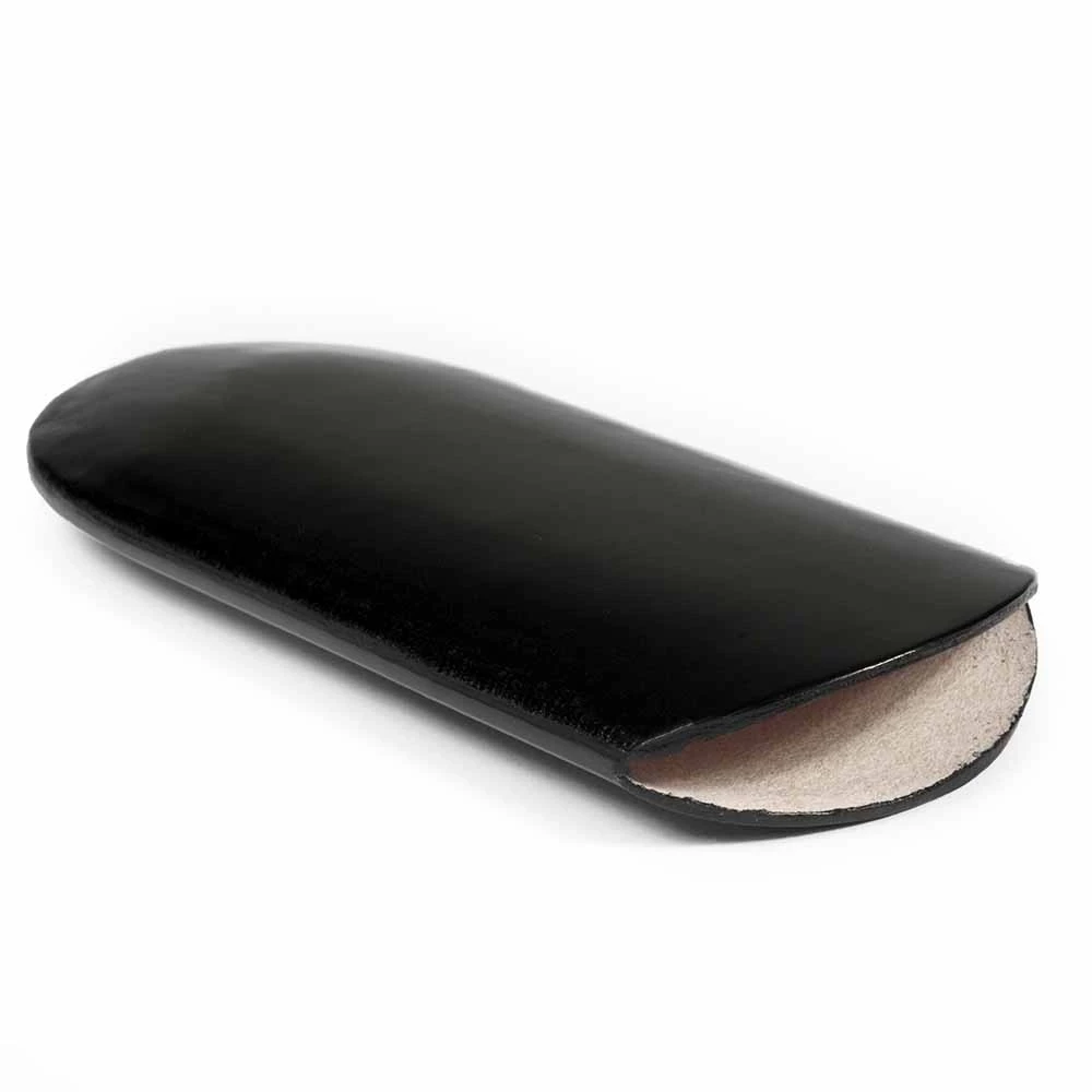 Glasses Case, leather, medium, black