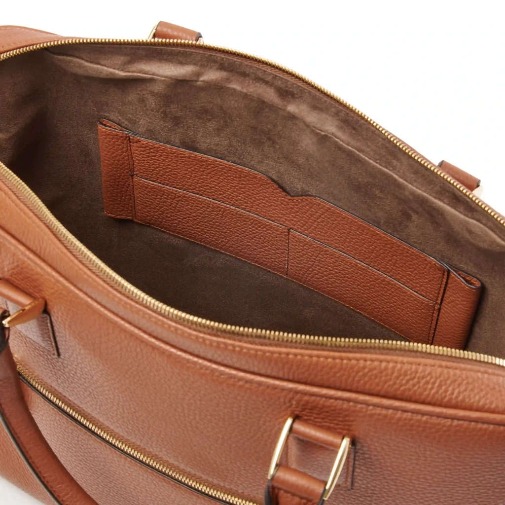 Briefcase Adri, leather, black