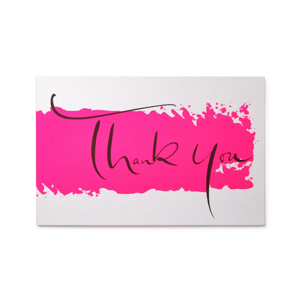 Grußkarte "Thank you" Kalligraphie