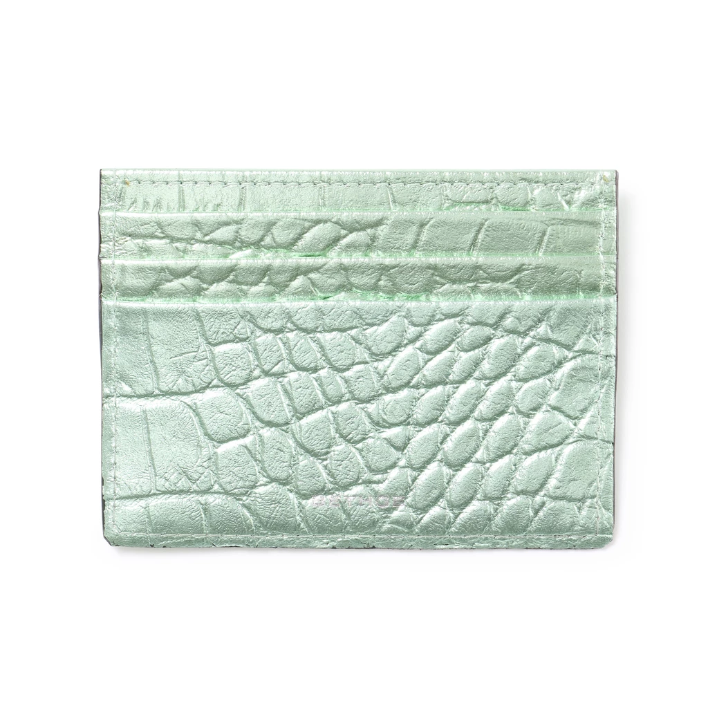 Slim Leather Card Holder Wallet – Holds 6 Cards