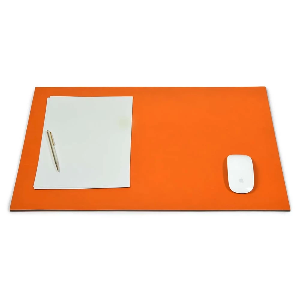 Desk Pad, leather, 60 x 40 cm, orange